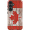 Canadian Flag Dark Wood Galaxy S24 Impact Case